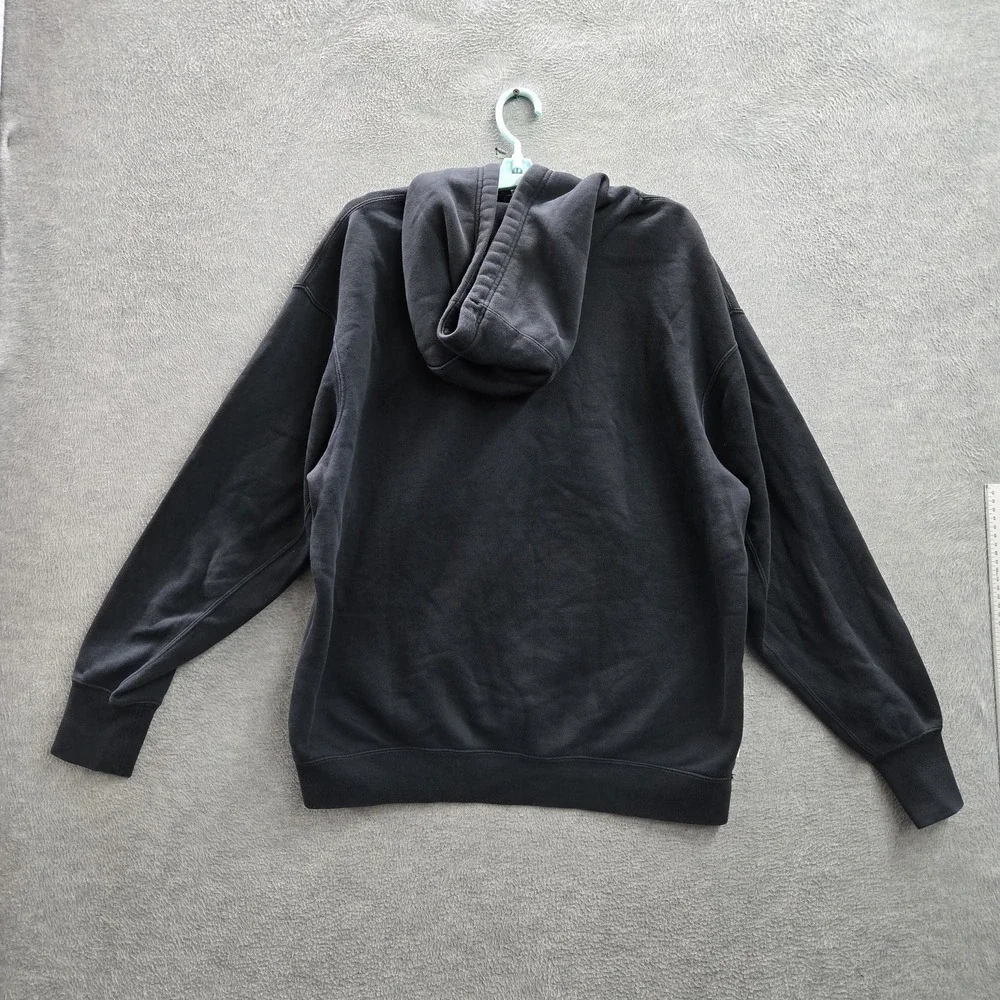 Nike Men Hoodie S Black NWS Embroidery Graphic Print Fleece READ